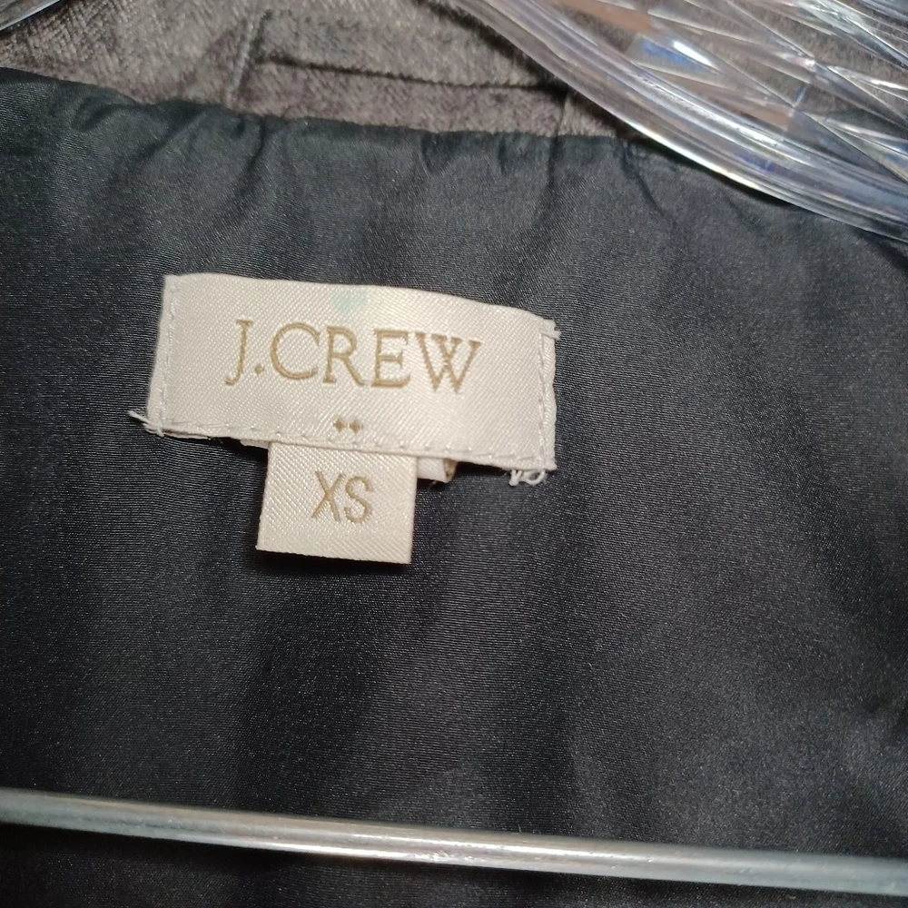 J. Crew Factory Excursion Down Puffer Vest Quilted Women SZ XS Gray
